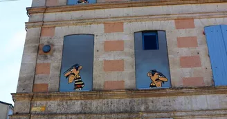 Mur peint "Lucky Luke, les Dalton et Jolly Jumper" Mur peint "Lucky Luke, les Dalton et Jolly Jumper"