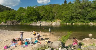 Plage de La Clape à Lalevade d'Ardèche