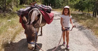 Randonner en itinérance avec un âne dans les Gorges de l'Ardèche