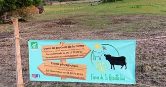 Panneau Ferme de la recette bio