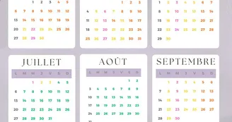 Calendrier parc 2026 Calendrier parc 2026