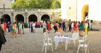 Chateau-de-Poudenas-cour-cocktail-chat-poudenas