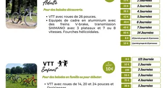 CSN  2025 - Tarif Vtt loisirs et enfants
