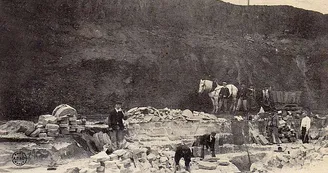 Carte postale carrière de meules de Provencheres-sur-Meuse