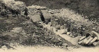 Carte postale carrière de meules de Provencheres-sur-Meuse