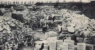 Carte postale carrière de meules de Provencheres-sur-Meuse