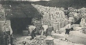 Carte postale carrière de meules de Provencheres-sur-Meuse