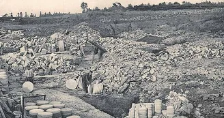 Carte postale carrière de meules de Provencheres-sur-Meuse